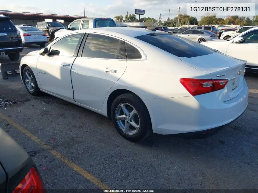 1G1ZB5ST0HF278131 2017 Chevrolet Malibu Ls