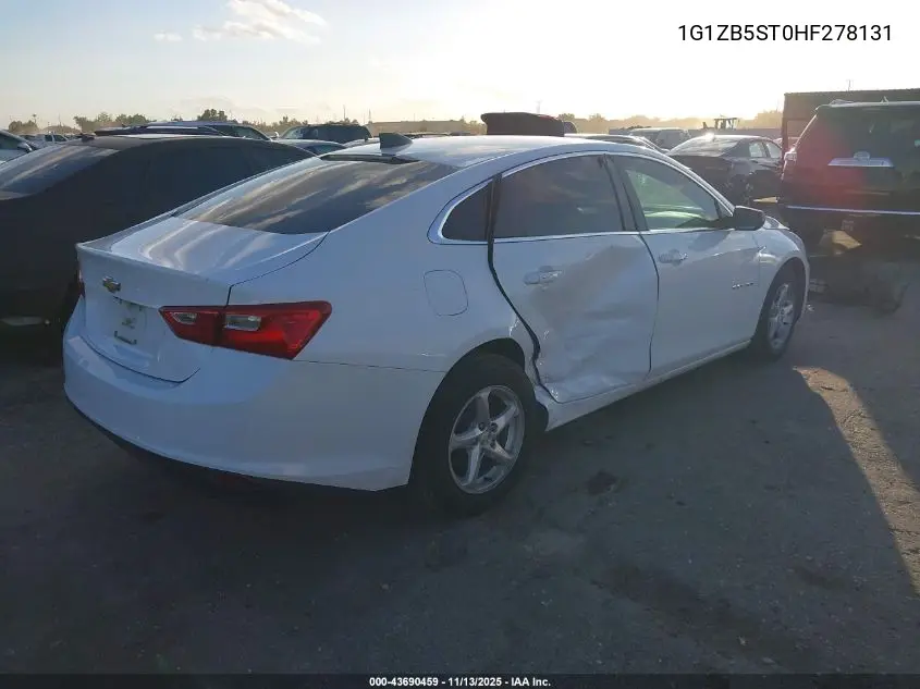 1G1ZB5ST0HF278131 2017 Chevrolet Malibu Ls