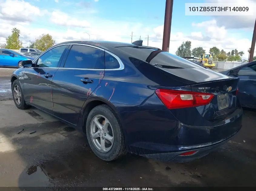 1G1ZB5ST3HF140809 2017 Chevrolet Malibu Ls