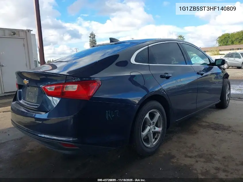1G1ZB5ST3HF140809 2017 Chevrolet Malibu Ls