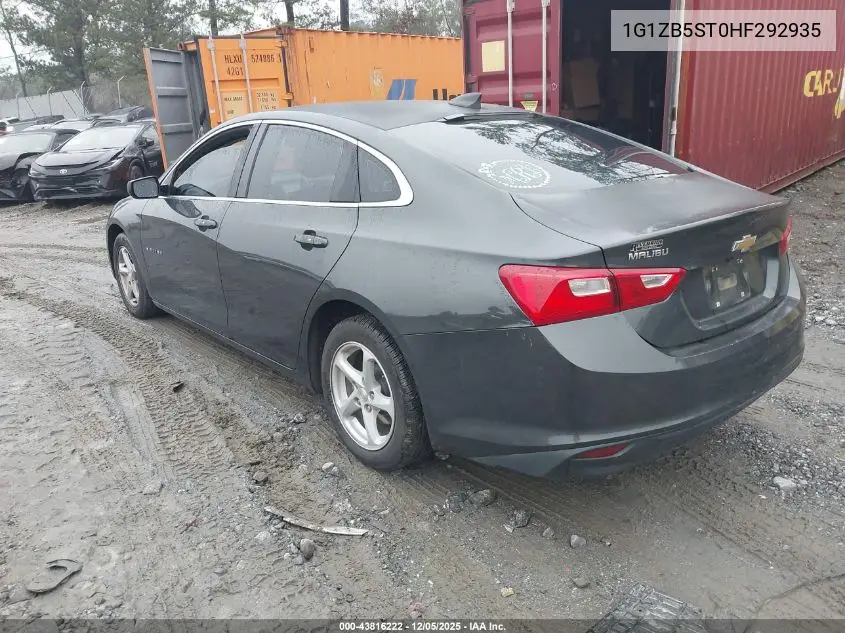 1G1ZB5ST0HF292935 2017 Chevrolet Malibu Ls