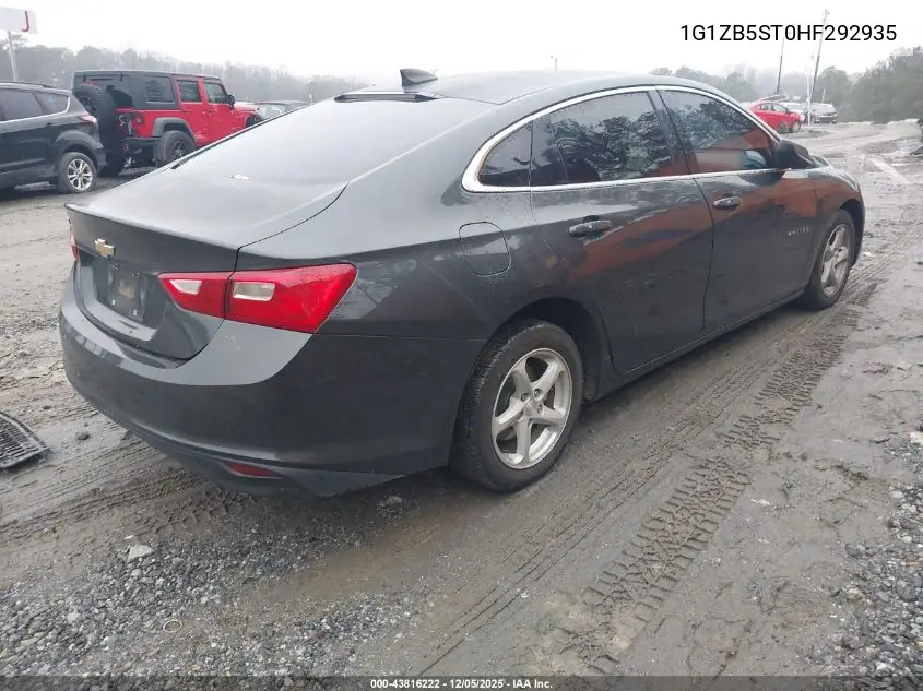 1G1ZB5ST0HF292935 2017 Chevrolet Malibu Ls