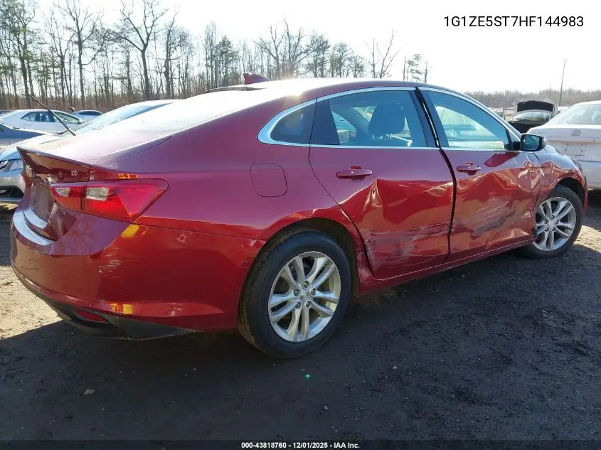 1G1ZE5ST7HF144983 2017 Chevrolet Malibu 1Lt