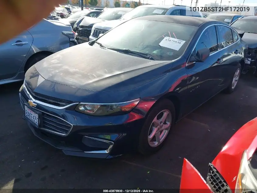 1G1ZB5ST2HF172019 2017 Chevrolet Malibu Ls