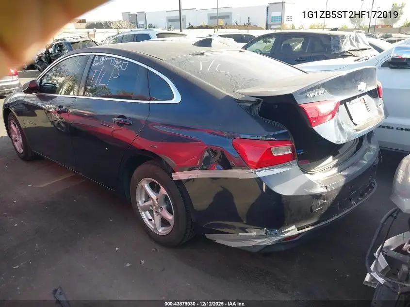 1G1ZB5ST2HF172019 2017 Chevrolet Malibu Ls