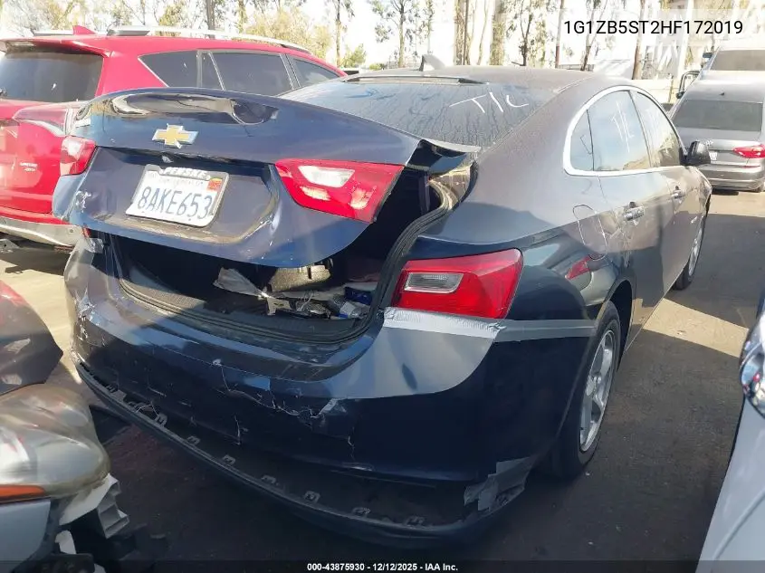1G1ZB5ST2HF172019 2017 Chevrolet Malibu Ls