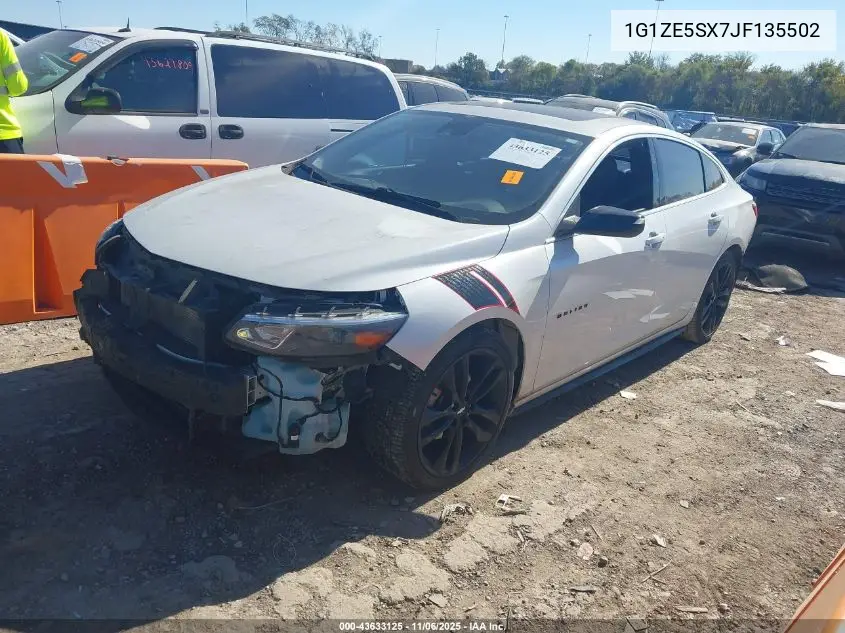1G1ZE5SX7JF135502 2018 Chevrolet Malibu Premier