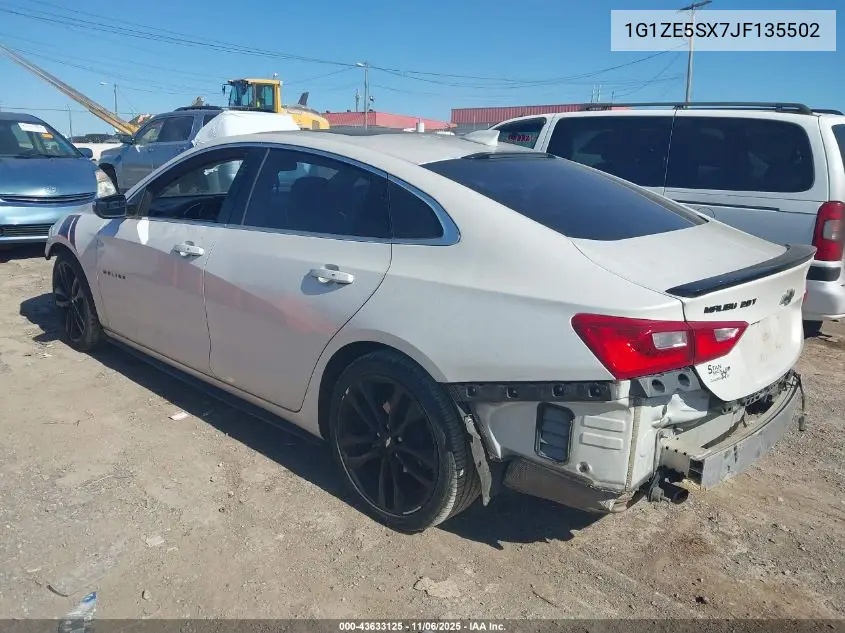 1G1ZE5SX7JF135502 2018 Chevrolet Malibu Premier