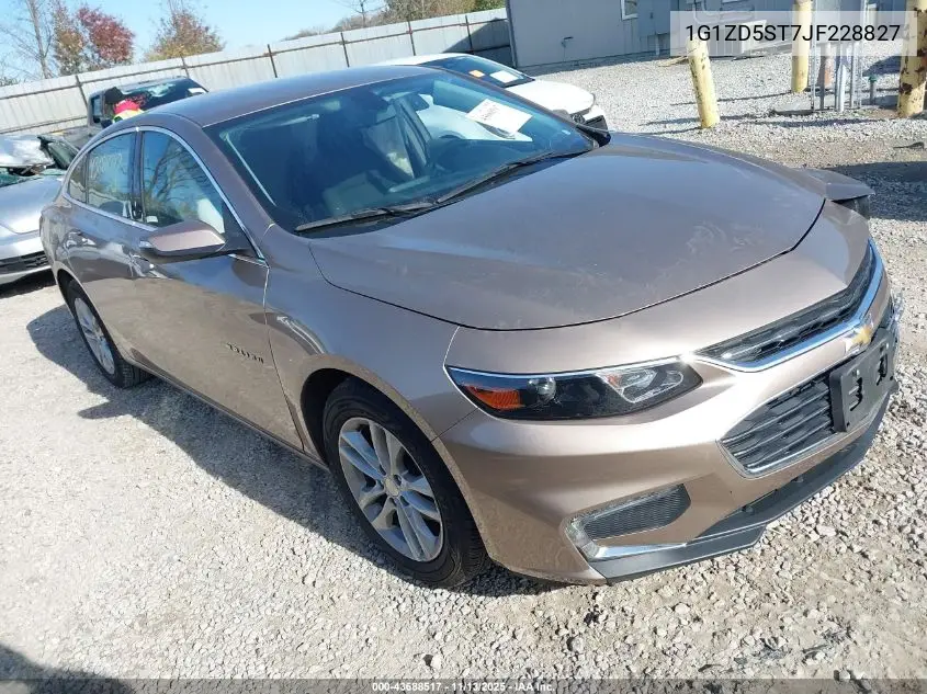 1G1ZD5ST7JF228827 2018 Chevrolet Malibu Lt