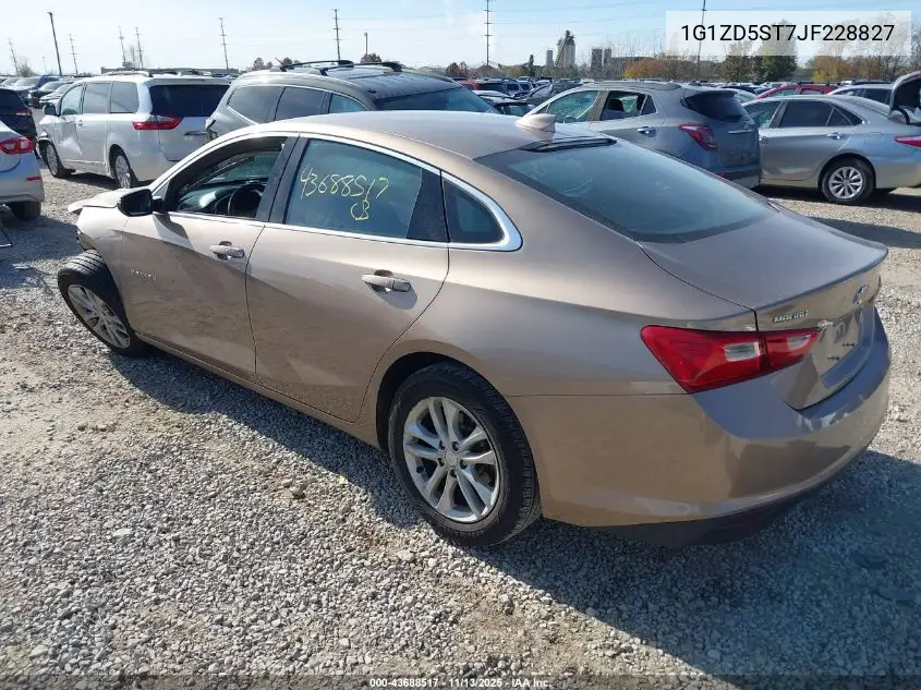 1G1ZD5ST7JF228827 2018 Chevrolet Malibu Lt