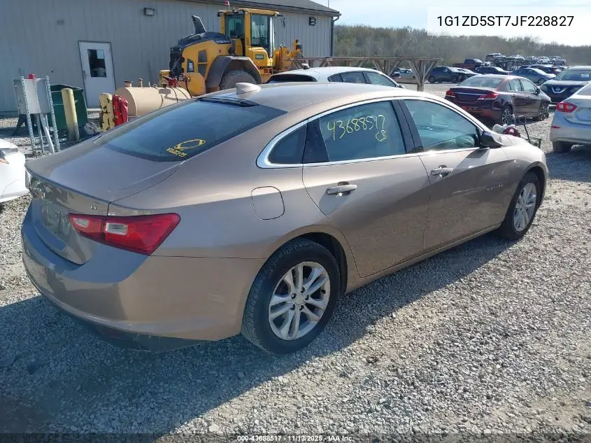 1G1ZD5ST7JF228827 2018 Chevrolet Malibu Lt