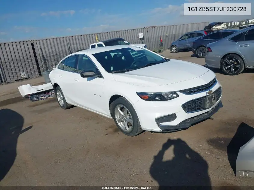 1G1ZB5ST7JF230728 2018 Chevrolet Malibu 1Ls