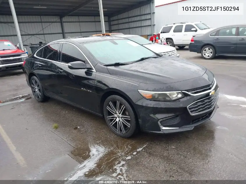 1G1ZD5ST2JF150294 2018 Chevrolet Malibu Lt