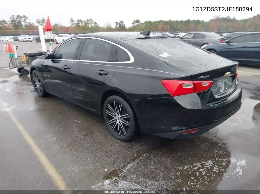 1G1ZD5ST2JF150294 2018 Chevrolet Malibu Lt