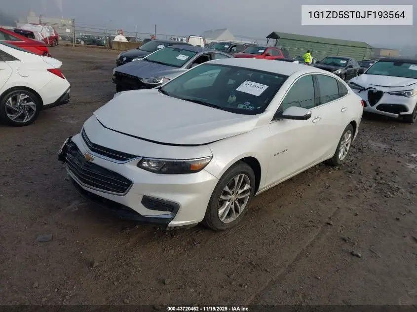 1G1ZD5ST0JF193564 2018 Chevrolet Malibu Lt