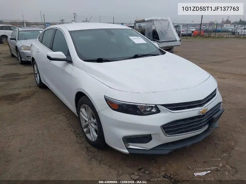 1G1ZD5ST1JF137763 2018 Chevrolet Malibu Lt