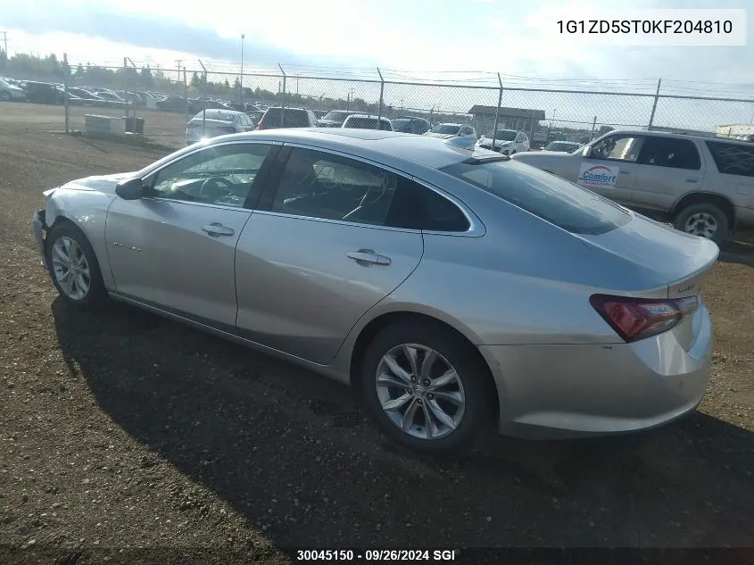 1G1ZD5ST0KF204810 2019 Chevrolet Malibu Lt