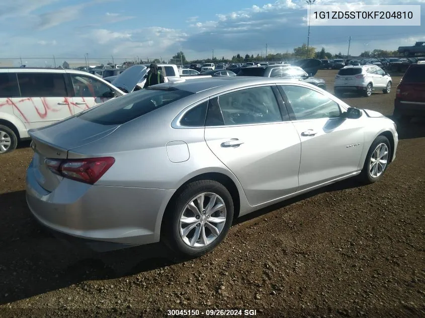 1G1ZD5ST0KF204810 2019 Chevrolet Malibu Lt