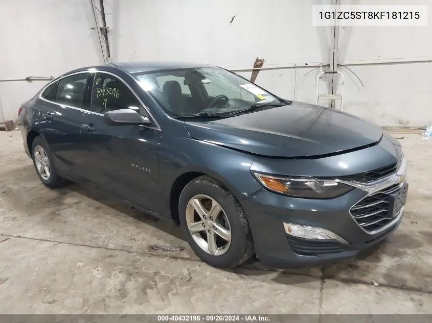 2019 Chevrolet Malibu 1Fl VIN: 1G1ZC5ST8KF181215 Lot: 40432196