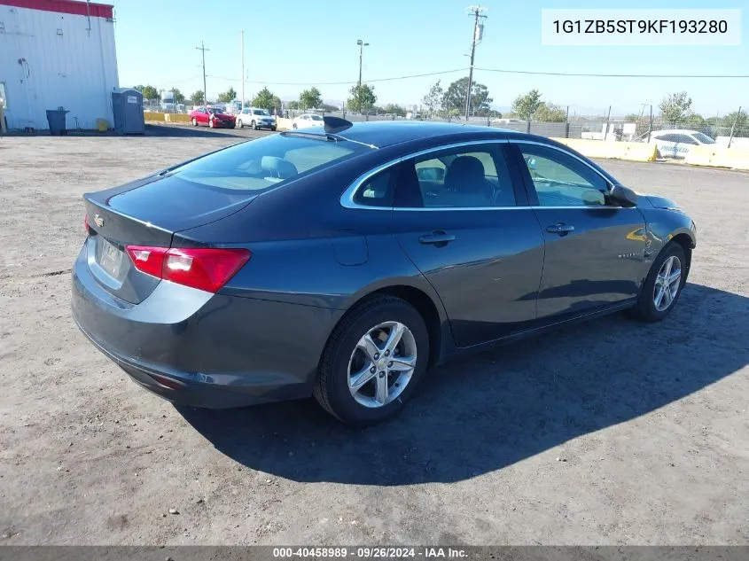 2019 Chevrolet Malibu 1Ls VIN: 1G1ZB5ST9KF193280 Lot: 40458989