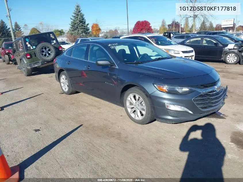 1G1ZD5ST0KF177818 2019 Chevrolet Malibu Lt