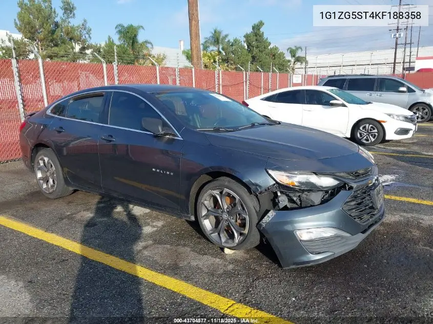 1G1ZG5ST4KF188358 2019 Chevrolet Malibu Rs