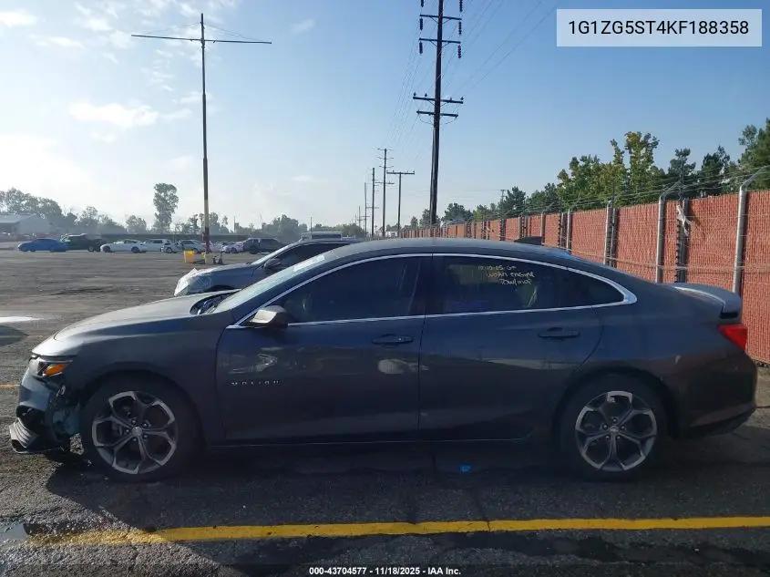 1G1ZG5ST4KF188358 2019 Chevrolet Malibu Rs