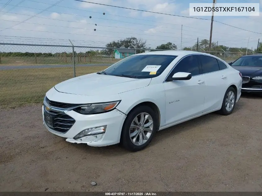 1G1ZD5STXKF167104 2019 Chevrolet Malibu Lt