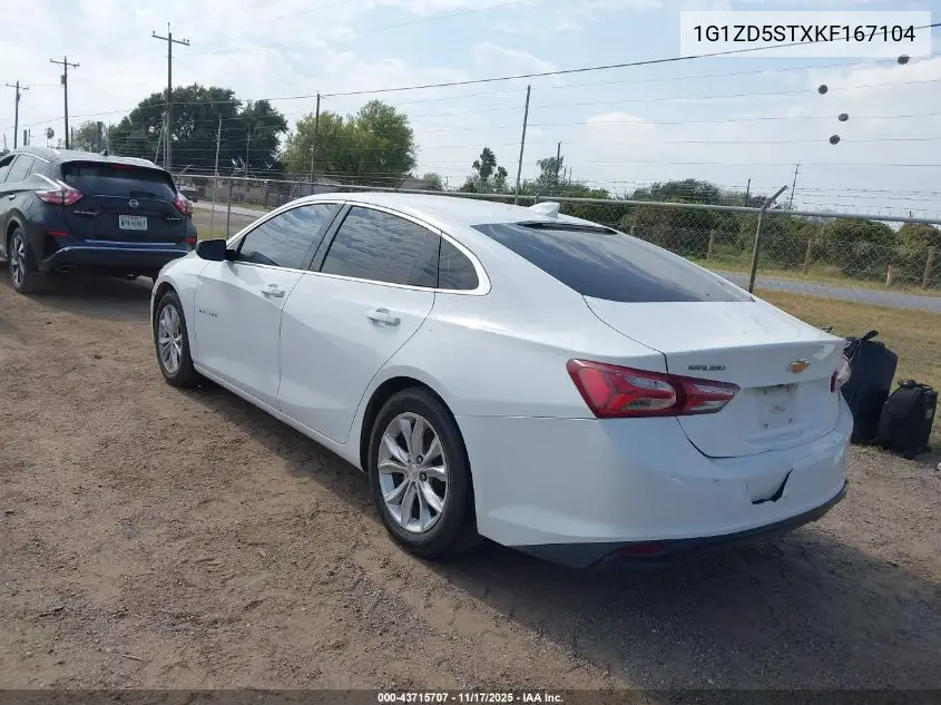 1G1ZD5STXKF167104 2019 Chevrolet Malibu Lt