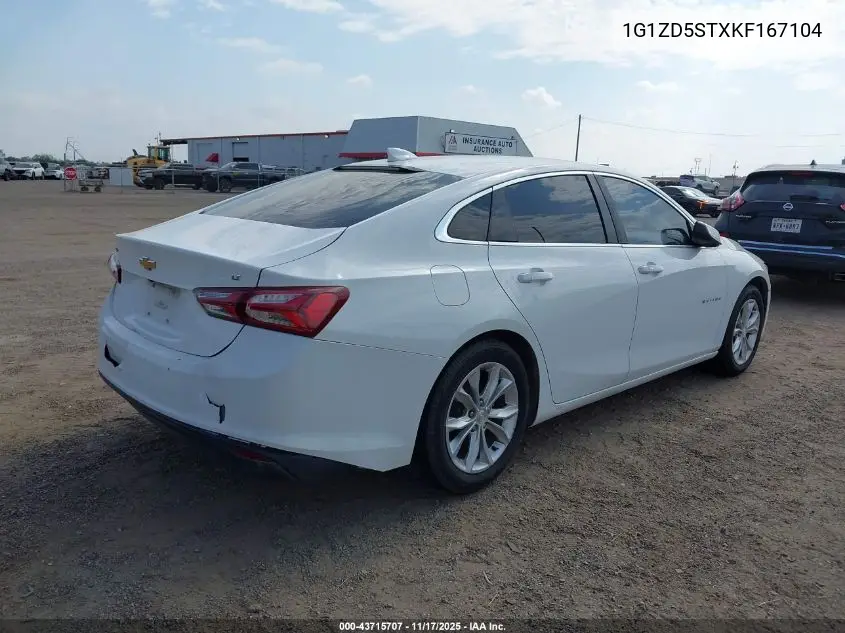 1G1ZD5STXKF167104 2019 Chevrolet Malibu Lt