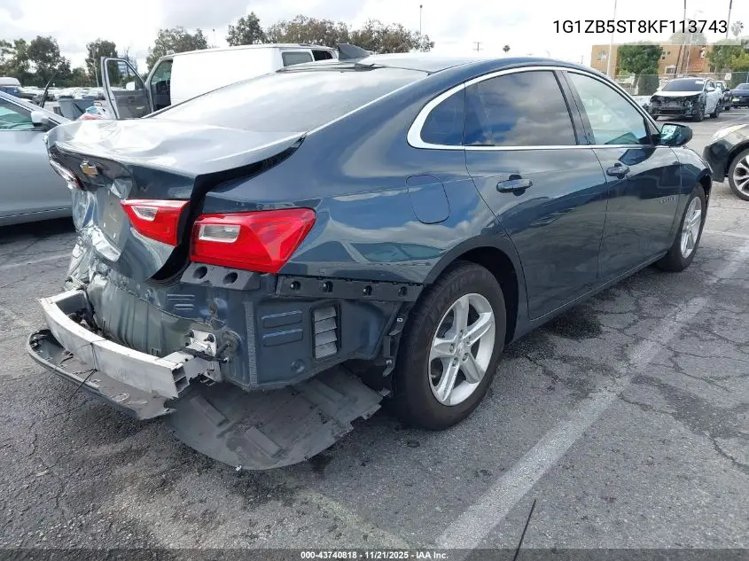 1G1ZB5ST8KF113743 2019 Chevrolet Malibu 1Ls