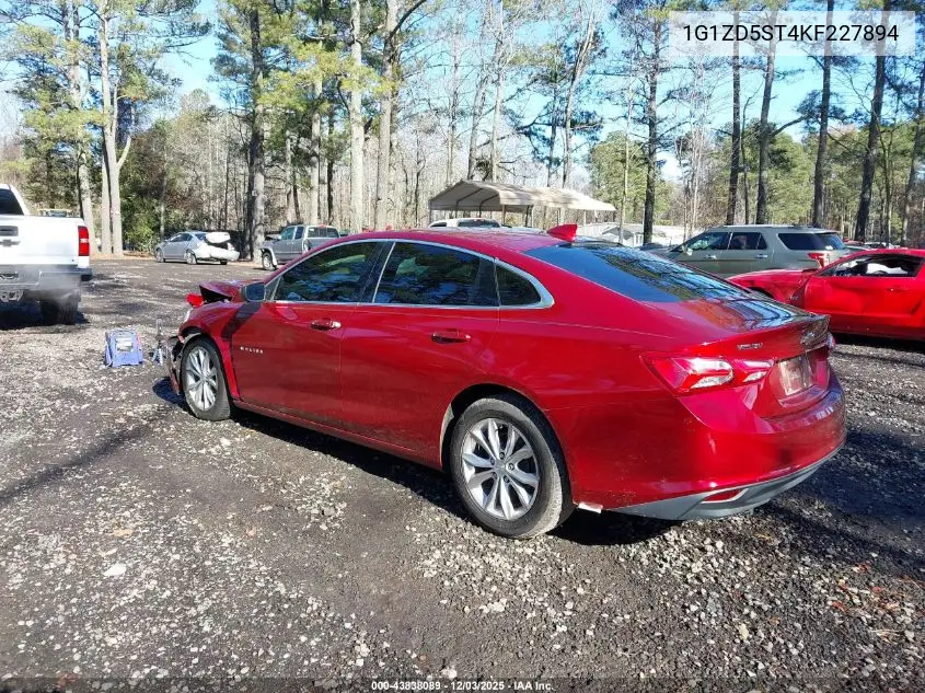 1G1ZD5ST4KF227894 2019 Chevrolet Malibu Lt