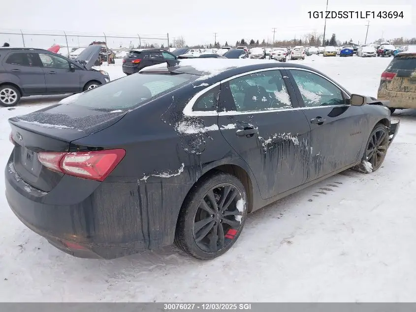 1G1ZD5ST1LF143694 2020 Chevrolet Malibu Lt
