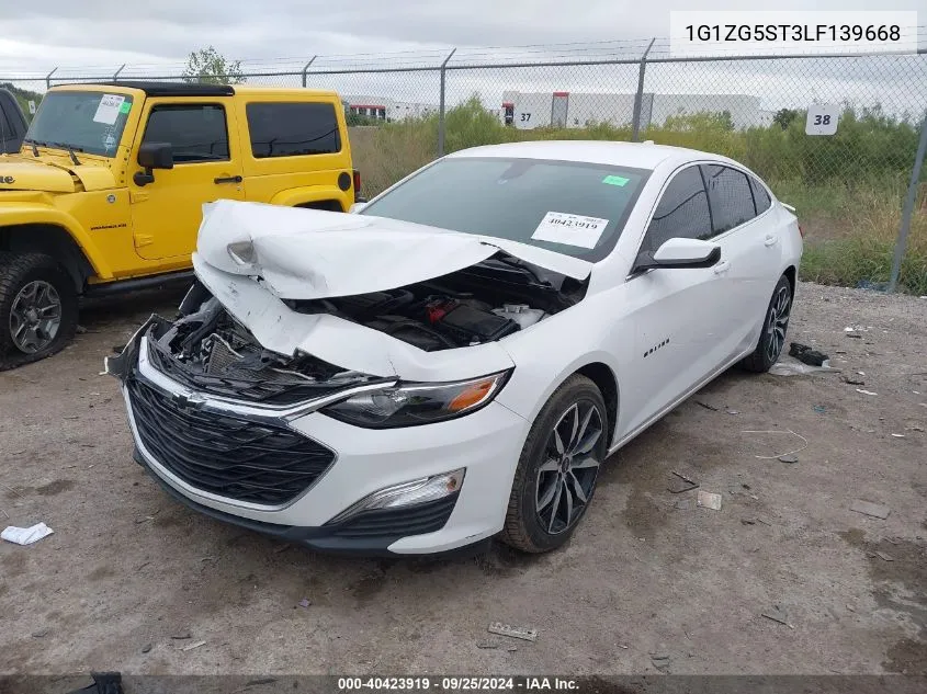 2020 Chevrolet Malibu Rs VIN: 1G1ZG5ST3LF139668 Lot: 40423919