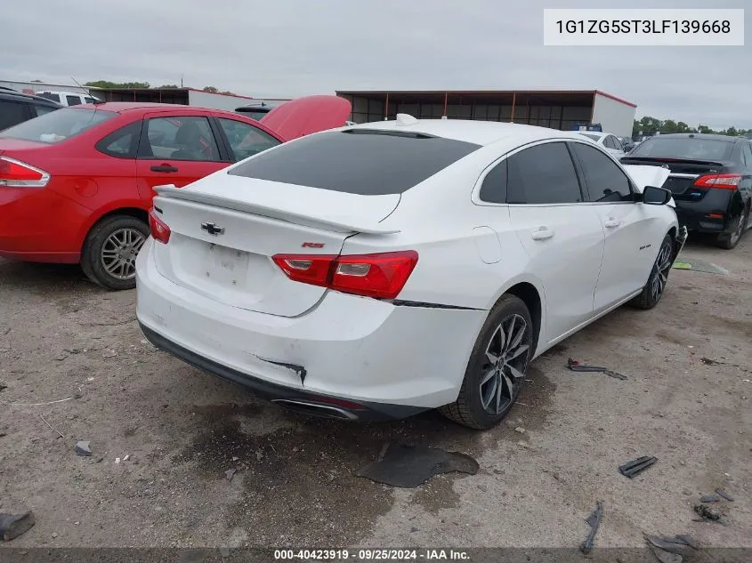 1G1ZG5ST3LF139668 2020 Chevrolet Malibu Rs