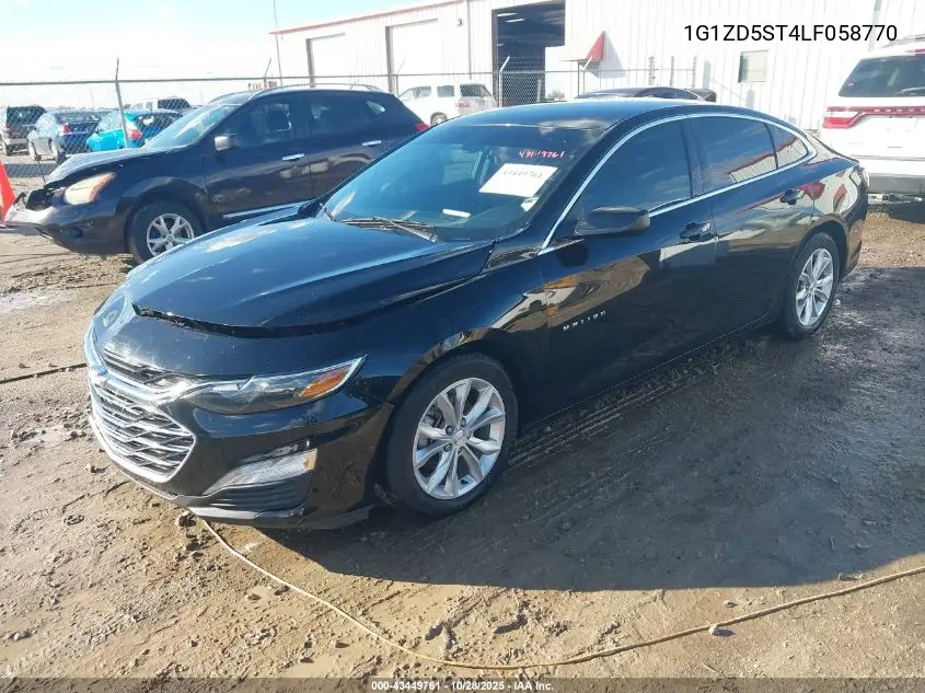 1G1ZD5ST4LF058770 2020 Chevrolet Malibu Fwd Lt