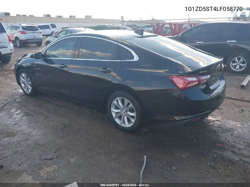 1G1ZD5ST4LF058770 2020 Chevrolet Malibu Fwd Lt