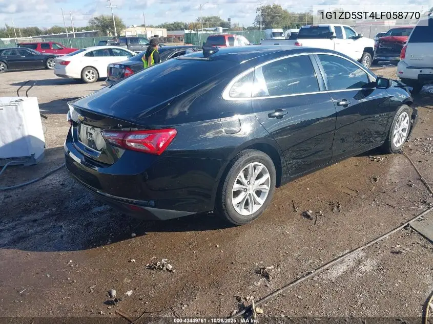1G1ZD5ST4LF058770 2020 Chevrolet Malibu Fwd Lt