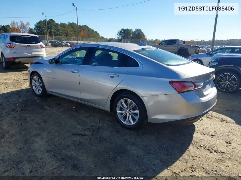 1G1ZD5ST0LF035406 2020 Chevrolet Malibu Fwd Lt