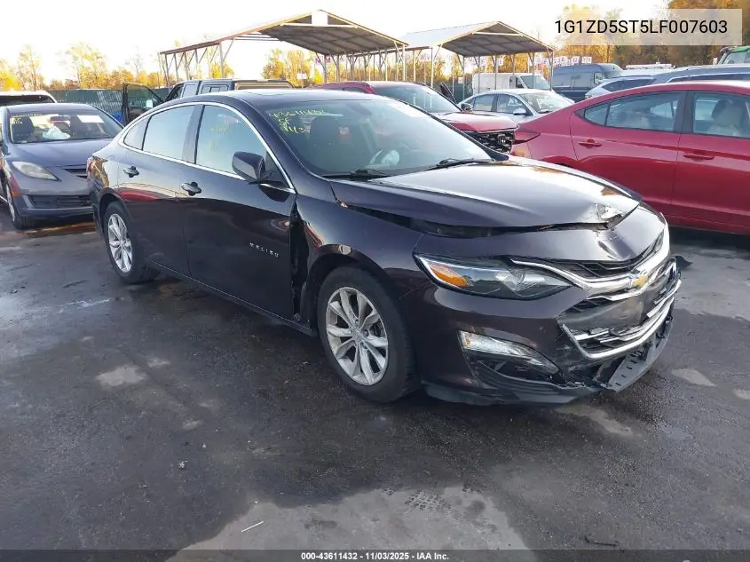 1G1ZD5ST5LF007603 2020 Chevrolet Malibu Fwd Lt