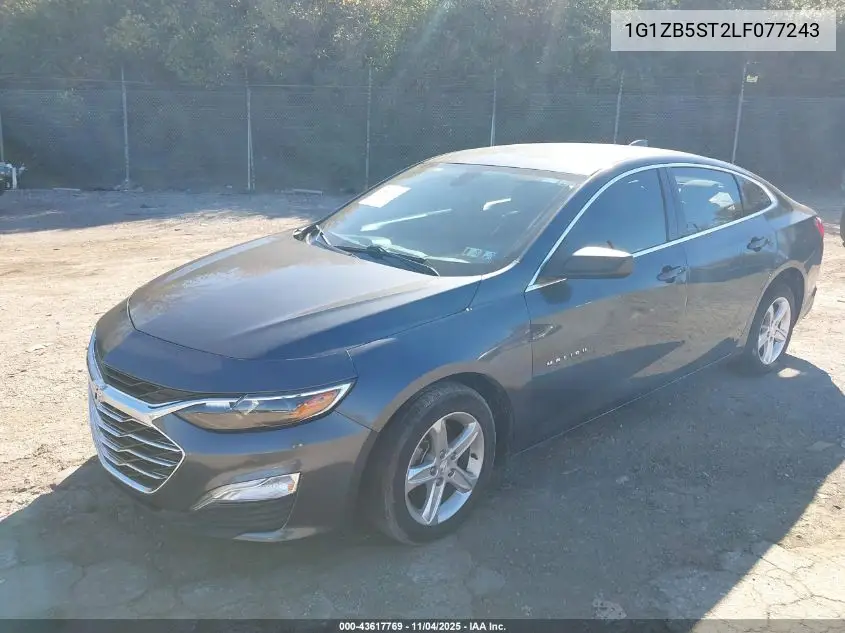 1G1ZB5ST2LF077243 2020 Chevrolet Malibu Fwd Ls