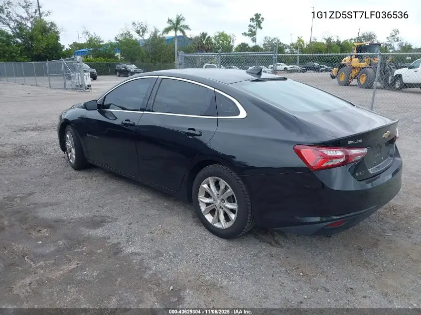 1G1ZD5ST7LF036536 2020 Chevrolet Malibu Fwd Lt