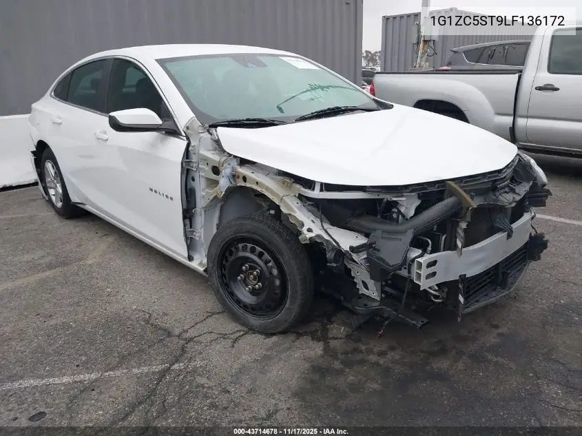 1G1ZC5ST9LF136172 2020 Chevrolet Malibu Fwd 1Fl