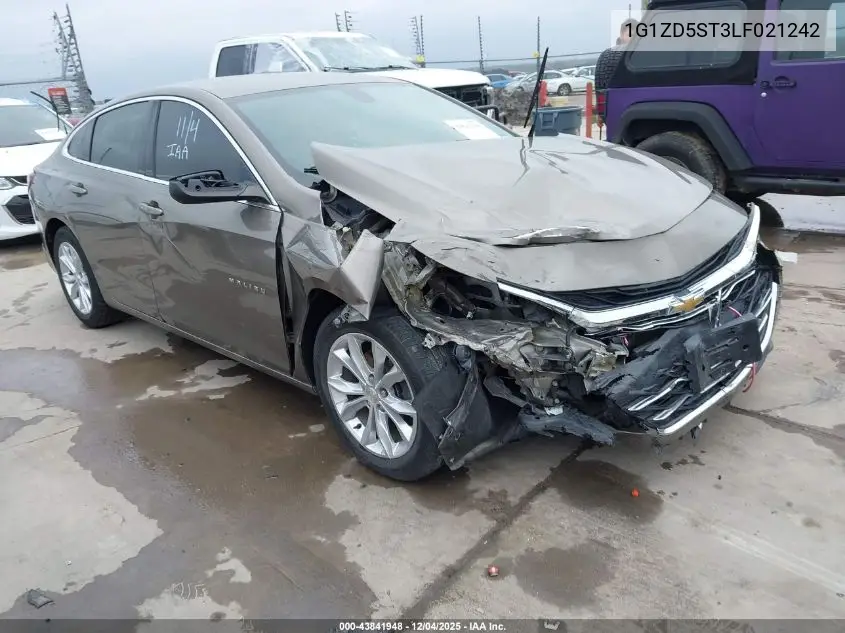 1G1ZD5ST3LF021242 2020 Chevrolet Malibu Fwd Lt