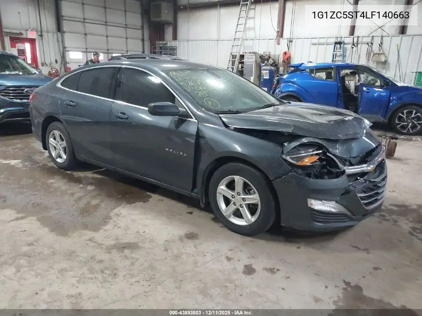 1G1ZC5ST4LF140663 2020 Chevrolet Malibu Fwd 1Fl