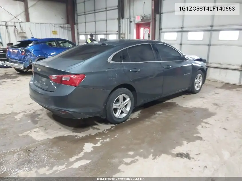 1G1ZC5ST4LF140663 2020 Chevrolet Malibu Fwd 1Fl