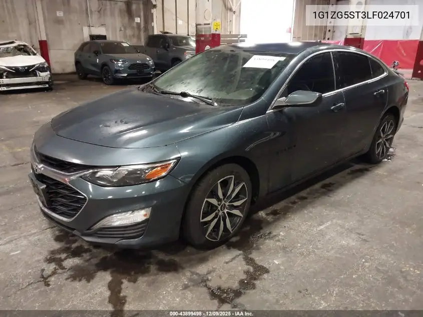 1G1ZG5ST3LF024701 2020 Chevrolet Malibu Fwd Rs