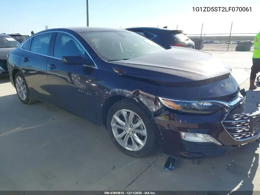 1G1ZD5ST2LF070061 2020 Chevrolet Malibu Fwd Lt