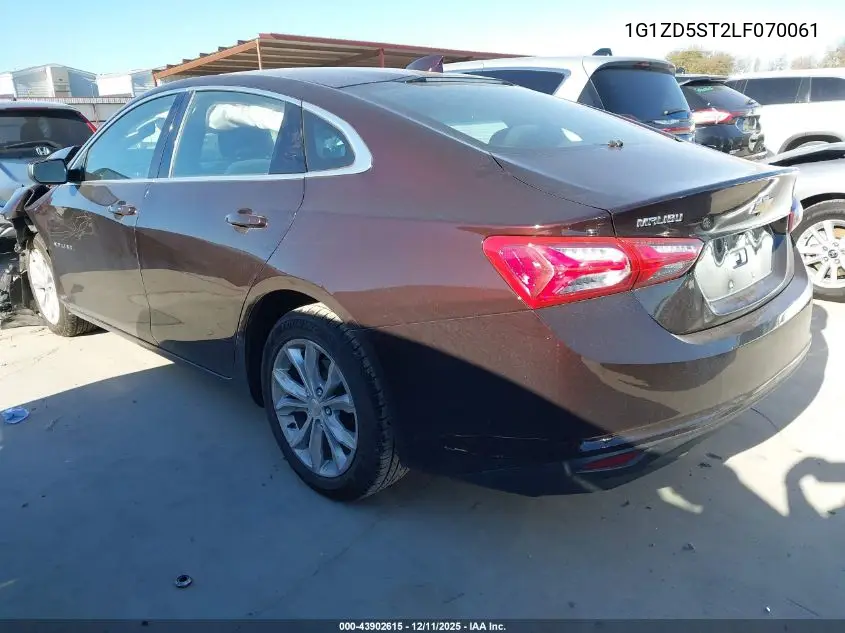 1G1ZD5ST2LF070061 2020 Chevrolet Malibu Fwd Lt