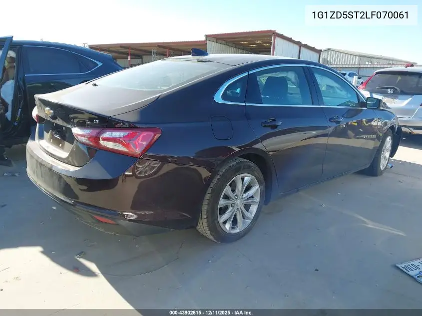1G1ZD5ST2LF070061 2020 Chevrolet Malibu Fwd Lt